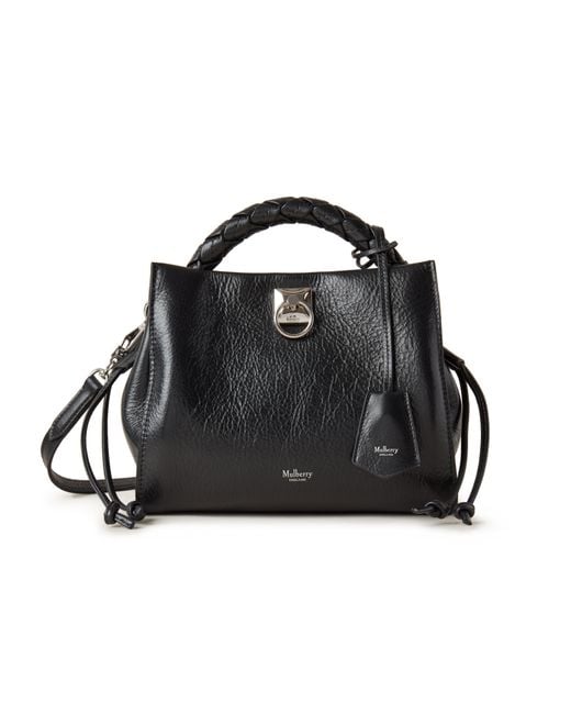 Mulberry Small Iris In Black High Shine Leather