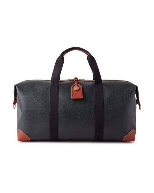 Mulberry Medium Clipper In Black And Cognac Printed Eco Scotchgrain And Flat Calf