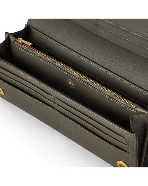 Mulberry Green Continental Wallet Juniper