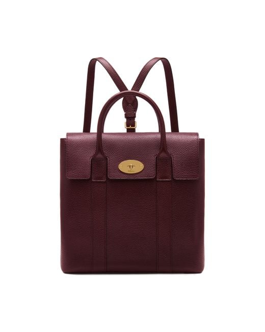 Mulberry Multicolor Bayswater Backpack In Oxblood Classic Grain