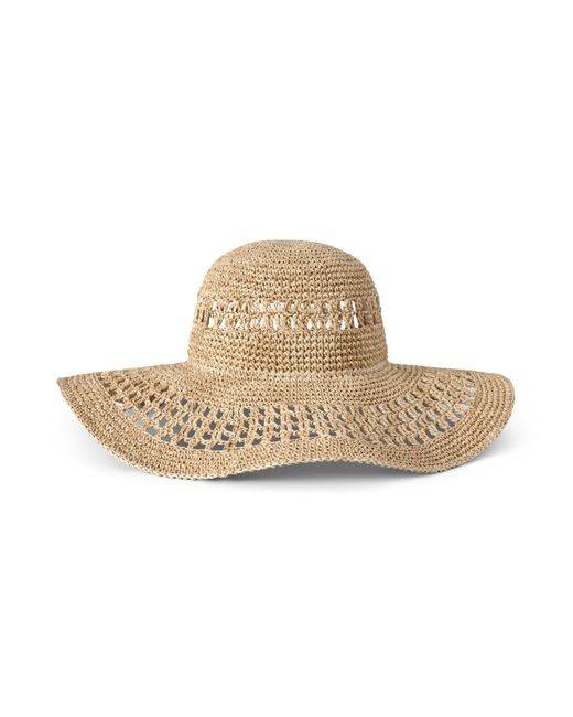 Mulberry Natural Wide Brim Raffia Hat
