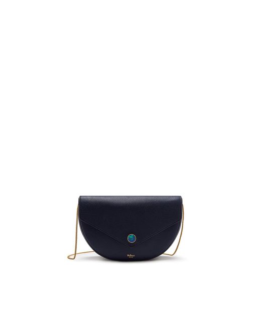 Mulberry Blue Brockwell Clutch In Bright Navy Small Classic Grain