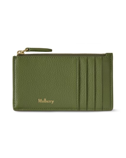 Mulberry Green Continental Long Zipped Card Holder Fern