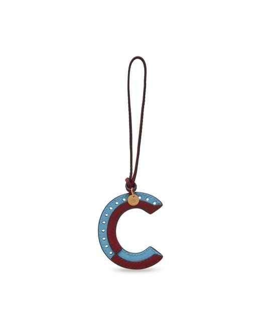 Mulberry Metallic Bi-Colour Leather Keyring