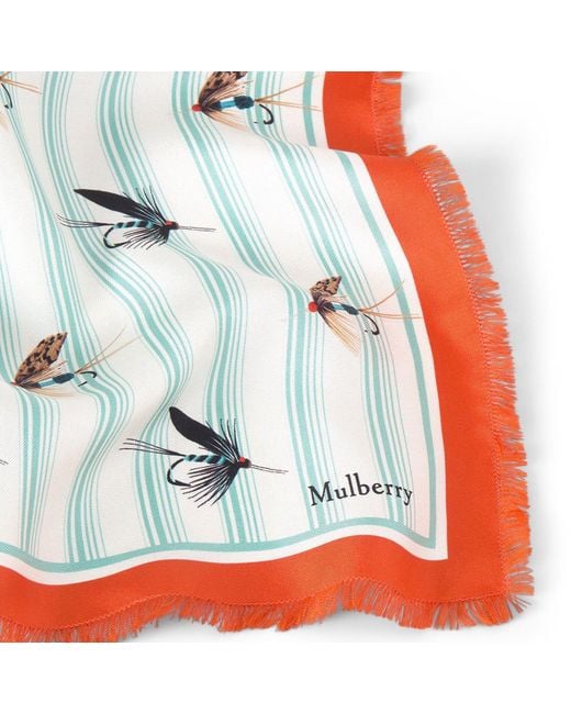 Mulberry Blue Square Scarf