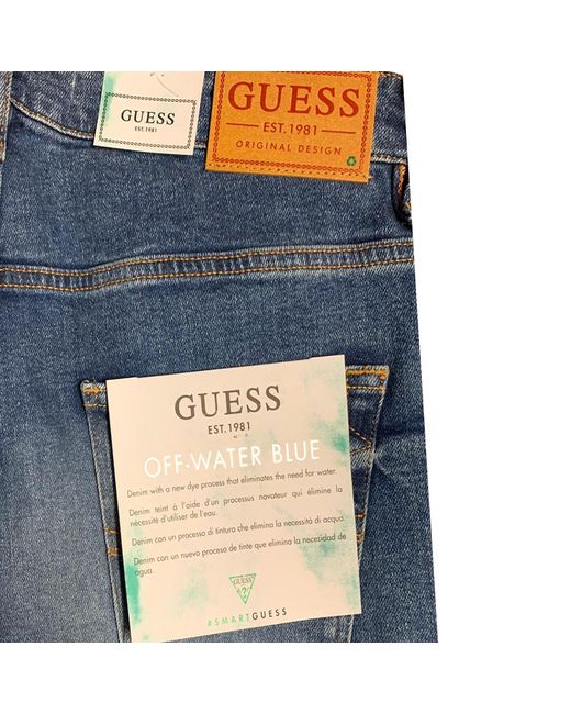 Guess Denim Chris Super Skinny Off Water Blue Jeans for Men - Lyst