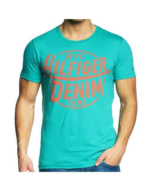 Hilfiger Denim Green Federer Crew Neck T-shirt for men
