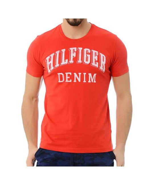 Hilfiger Denim Red Federer Crew Neck T-shirt for men