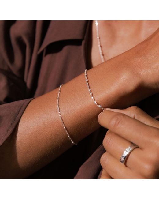 Daisy London Metallic Helix Twisted Sterling Silver Bracelet