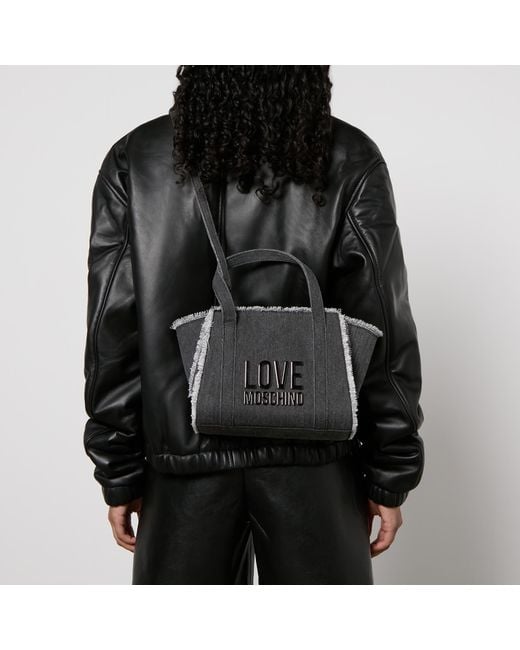 Love Moschino Black Borsa Iconic Denim Tote Bag
