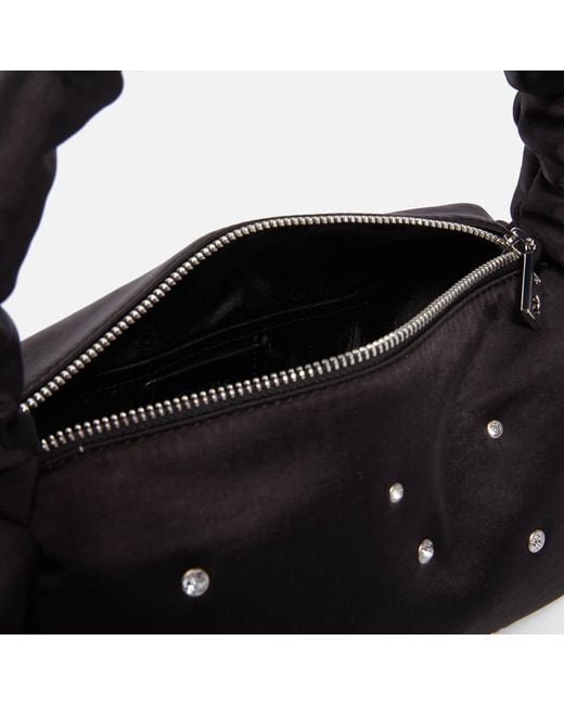 DKNY Black Stasia Demi Satin Crossbody Bag