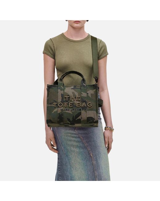 Marc Jacobs Green The Medium Canvas Tote Bag