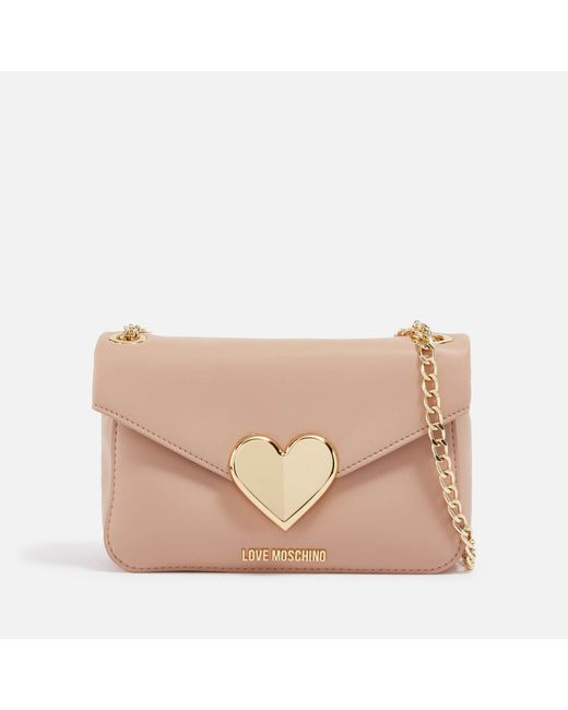 Love Moschino Pink Gracious Faux Leather Crossbody Bag
