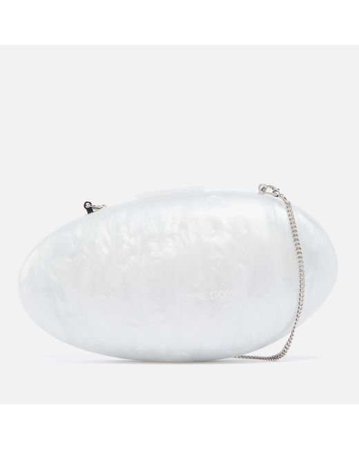 Stine Goya White Accra Resin Clutch Bag