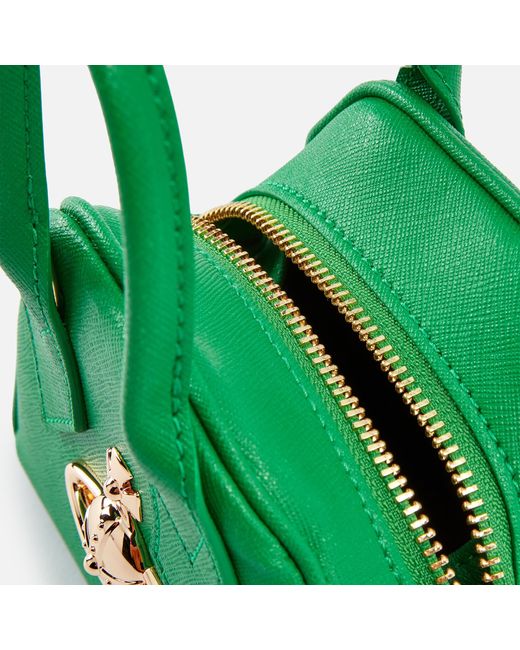 Vivienne Westwood Green Mini Yasmine Faux Saffiano Leather Bag