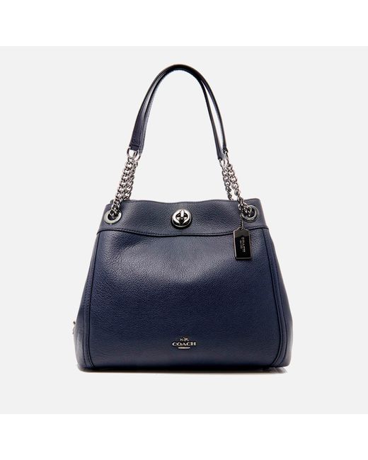 Coach turnlock edie leather shoulder bag best sale