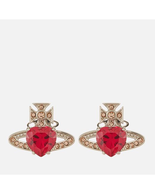 Vivienne Westwood Red Ariella Gold-tone Earrings