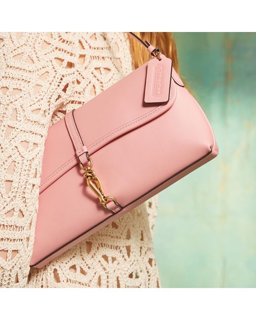COACH Pink 'hamptons' Shoulder Bag,