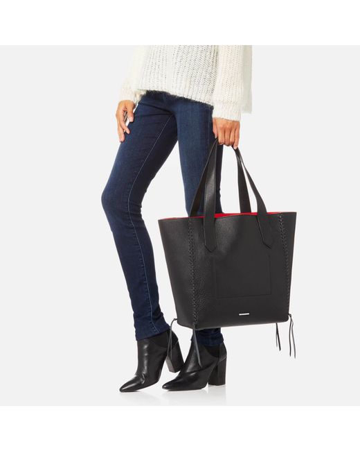 Rebecca Minkoff Women S Medium Panama Tote Bag In Black Lyst Rebecca Minkoff Black Women S Medium Panama Tote Bag