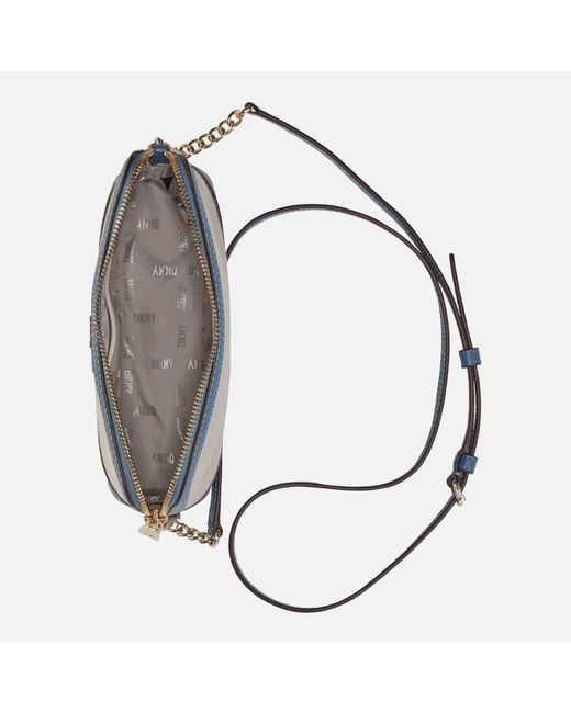 DKNY Blue Bryant Dome Faux Leather Cross Body Bag