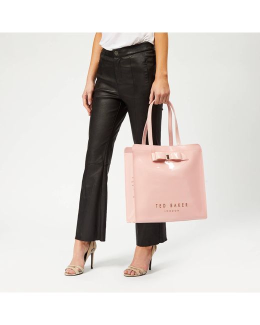 Ted Baker Almacon Bow Detail Large Icon Bag in Pink | Lyst UK