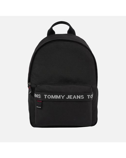 Tommy Hilfiger Black Essential Recycled Canvas Backpack