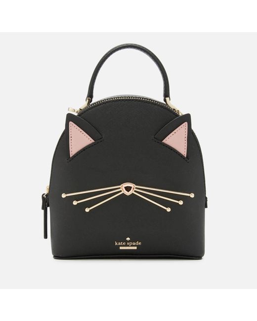 Kate Spade Black Cats Meow - Binx Leather Backpack