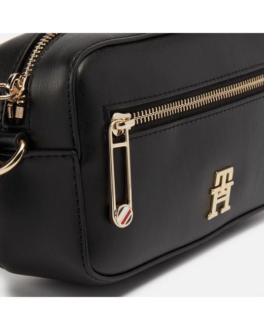Tommy Hilfiger Black Iconic Tommy Faux Leather Camera Bag