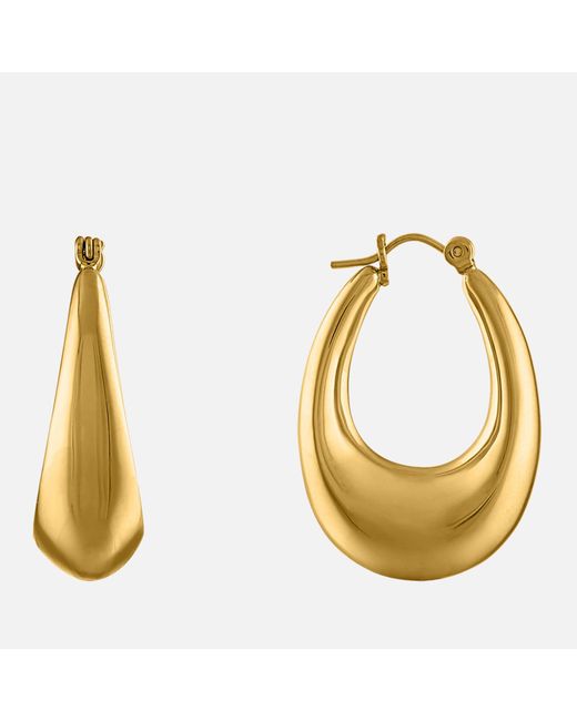 OMA THE LABEL Metallic Vår 18 Karat Gold-plated Hoop Earrings