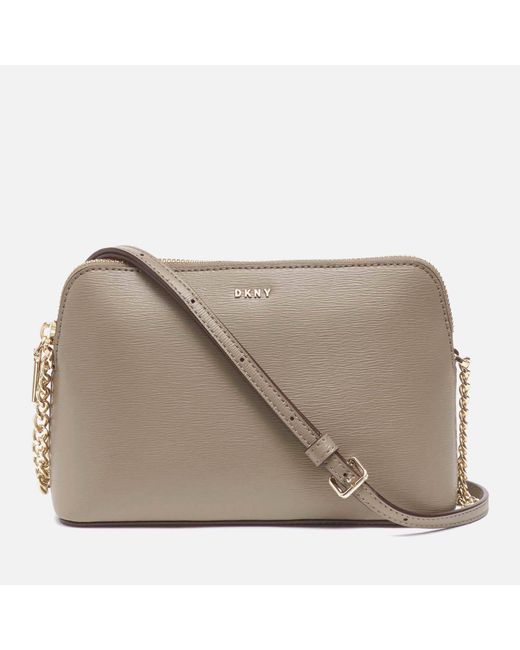 DKNY Bryant Medium Leather Cross-body Bag in Natural