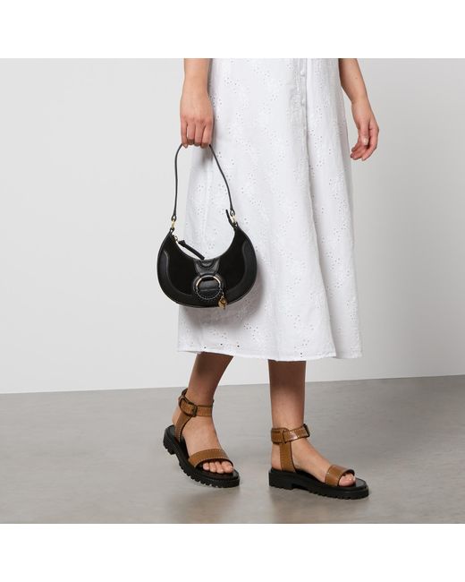See By Chloé Black Hana Leather And Suede Shoulder Bag