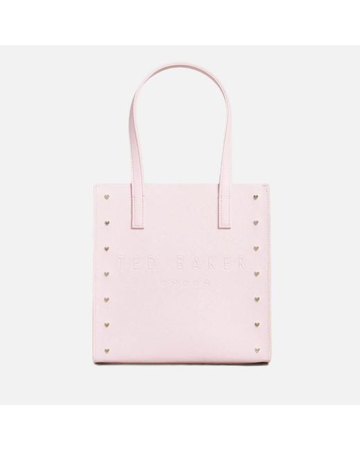Ted Baker Pink Heart Studded Large Icon Bag