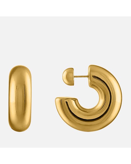OMA THE LABEL Metallic The Chubby 18 Karat Gold-plated Hoop Earrings