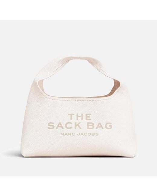 Marc Jacobs White The Sack Grained Leather Mini Bag