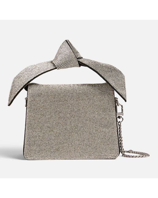Ted Baker Gray Nialisa Crystal-embellished Satin Crossbody Bag