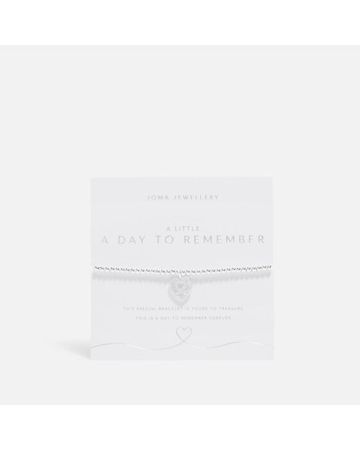 Joma Jewellery White A Little Day To Remember Silver-tone Bracelet