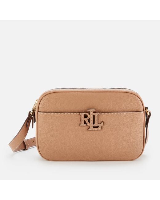 Lauren by Ralph Lauren Natural Stacked Leather Carrie Cross Body Bag