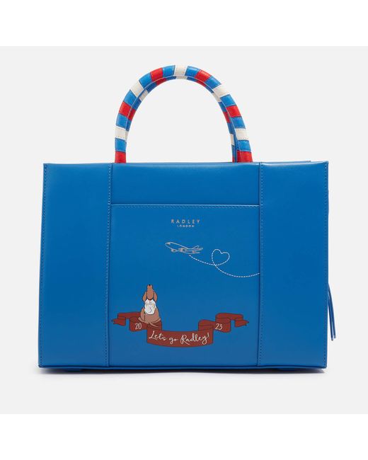 Radley Blue The World Cup Leather Multiway Tote Bag