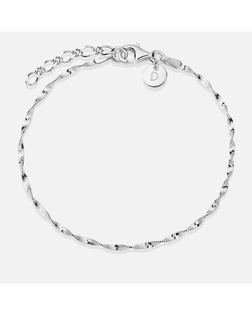 Daisy London Metallic Helix Twisted Sterling Silver Bracelet