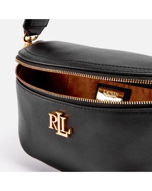 Lauren by Ralph Lauren Black Marcy Leather Belt Bag