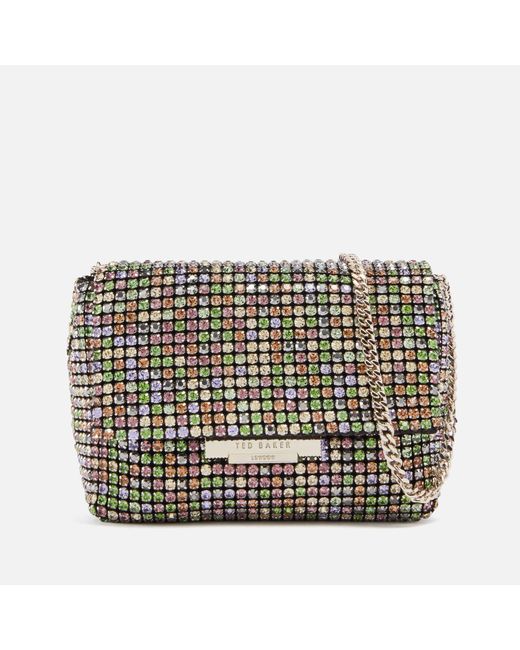 Ted Baker Black Gliters Crystal Mini Crossbody Bag