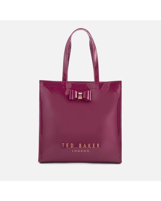 Ted Baker Purple Bethcon Bow Detail Large Icon Bag