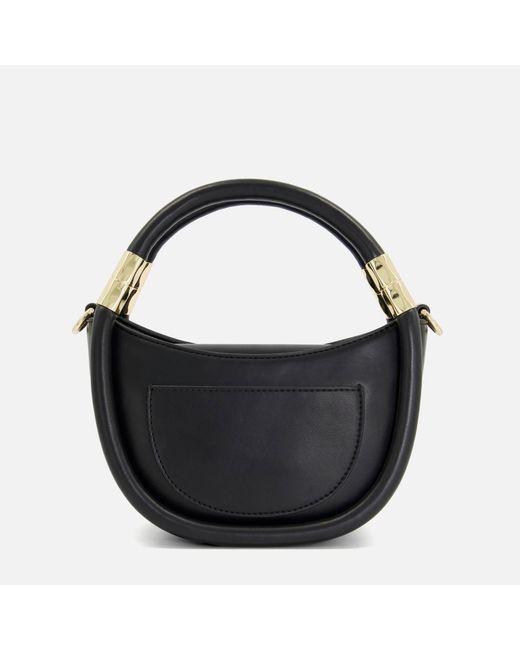Dune Black Daphny Faux Leather Curved Bag