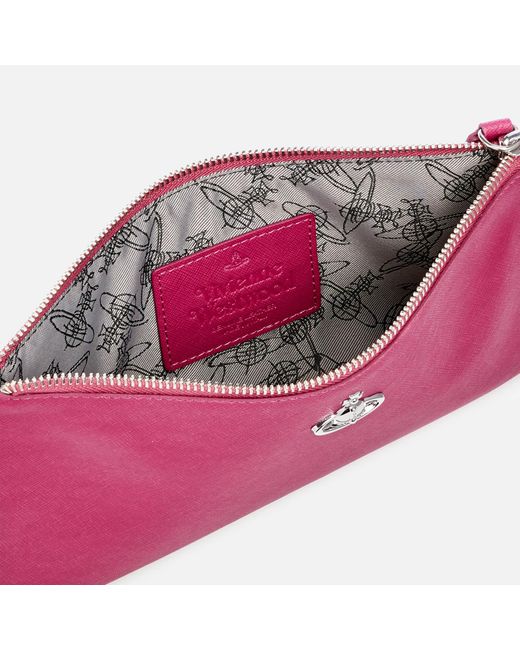 Vivienne Westwood Leather Victoria Purse With Zip in Pink - Lyst
