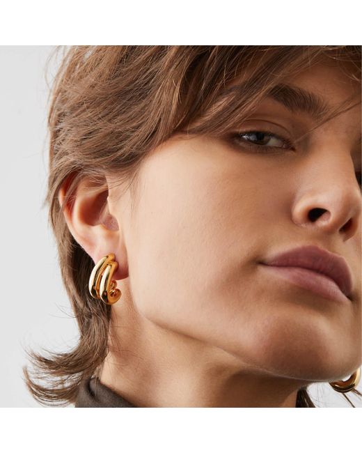 Jenny Bird Metallic Florence Gold-plated Hoop Earrings