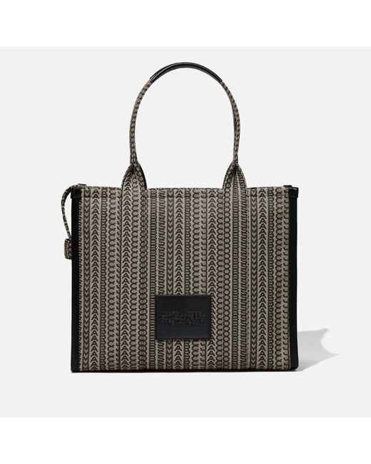 Marc Jacobs Black The Large Monogram Jacquard Woven Tote Bag