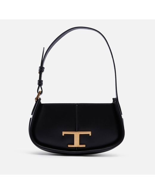 Tod's Micro Demi Lune Leather Bag in Black | Lyst Canada