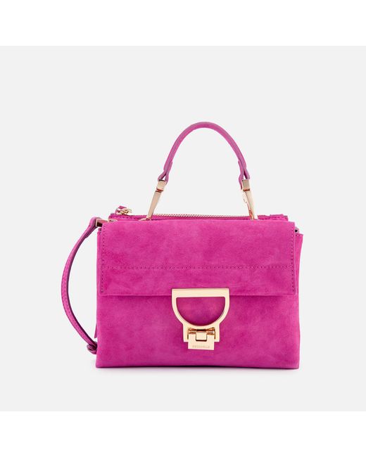 Coccinelle Arlettis Suede Cross Body Bag in Pink | Lyst Canada