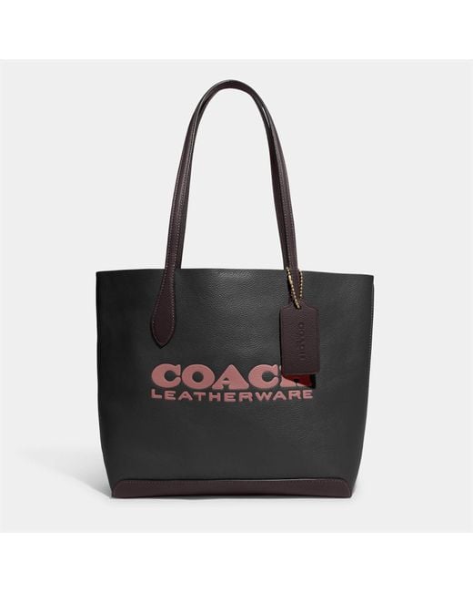 coach court tote in colorblock