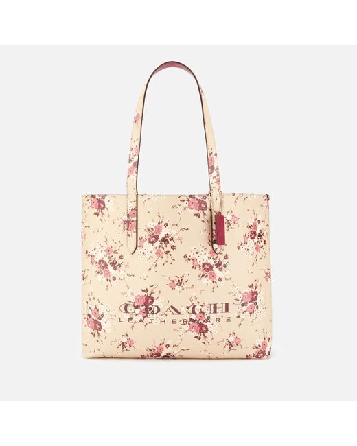 COACH Pink Floral Print Tote Bag